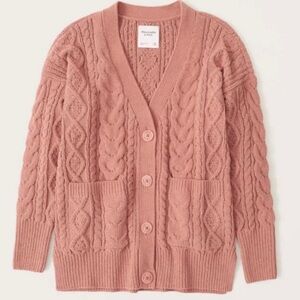 Abercrombie Peach Knit Cardigan